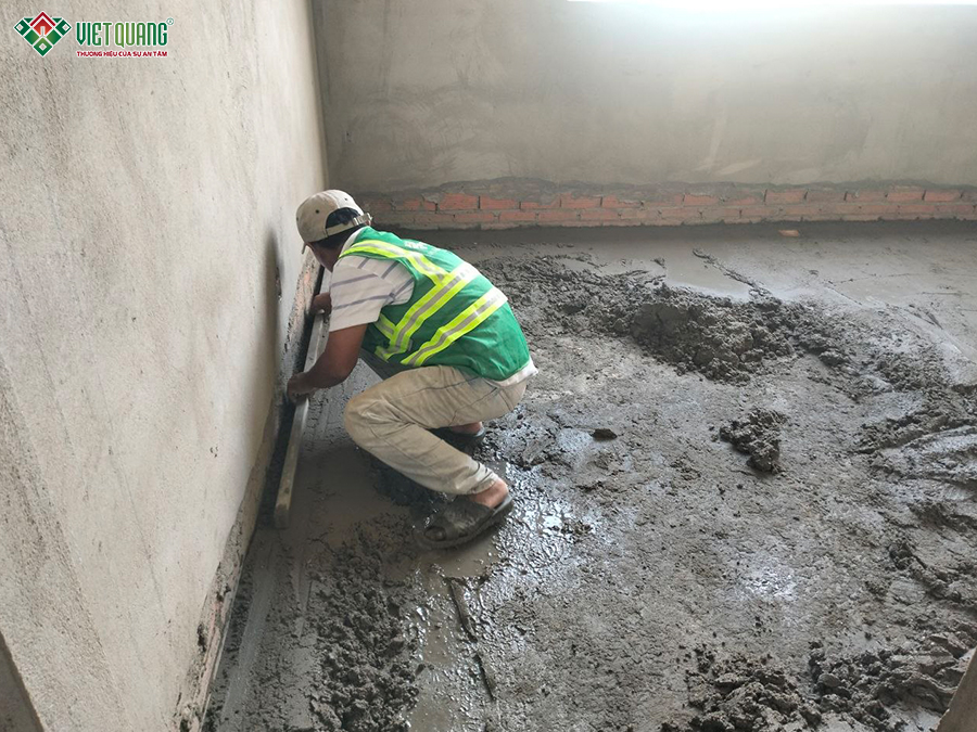 Thi công xây nhà 1 trệt 1 lửng 3 lầu sân thượng 5x22m