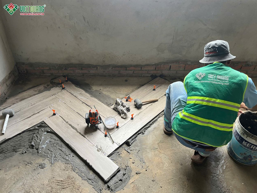 Thi công xây nhà 1 trệt 1 lửng 3 lầu sân thượng 5x22m