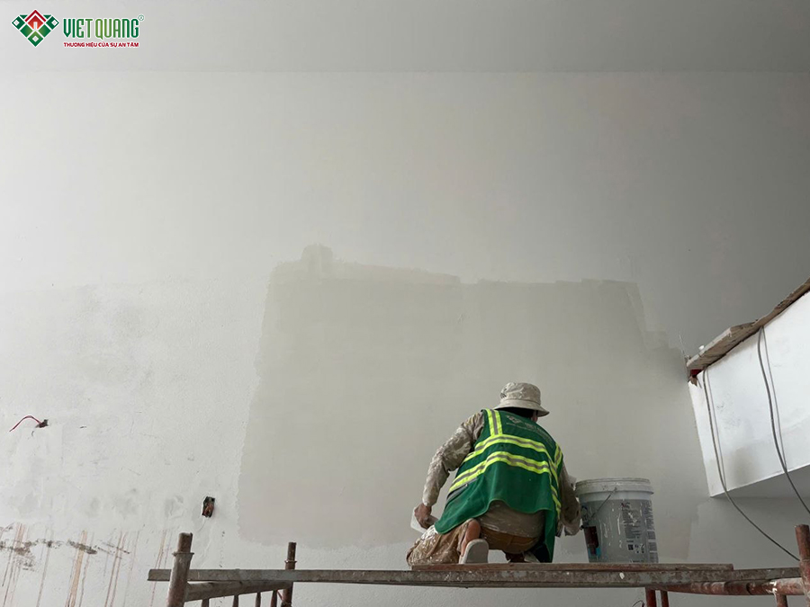 Thi công xây nhà 1 trệt 1 lửng 3 lầu sân thượng 5x22m
