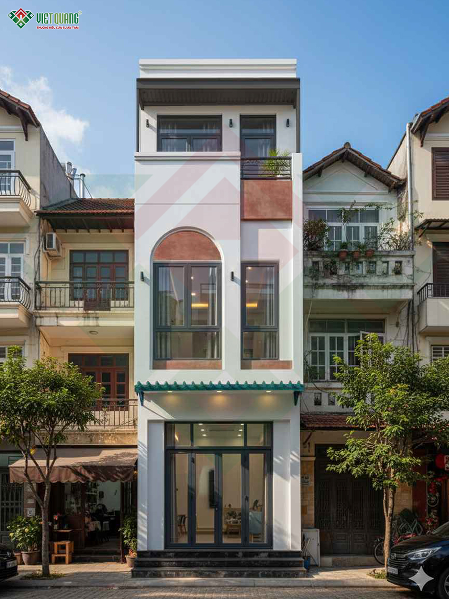 Mẫu thiết kế nhà 3 tầng 4x7m chị Kiều Phường Bảy Hiền