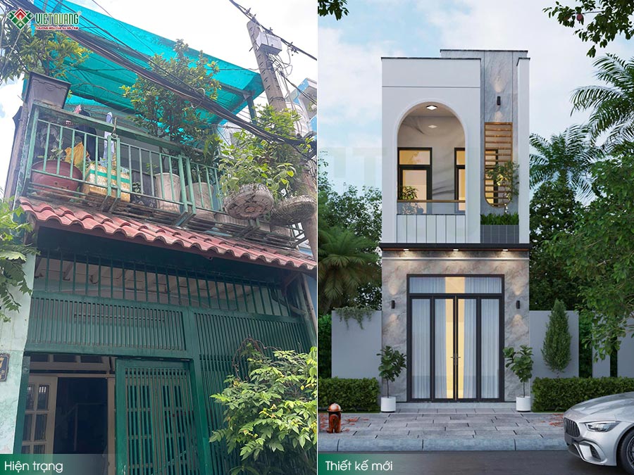 Sửa chữa nhà phố 1 trệt 1 lầu 3x12m phường An Hội Đông