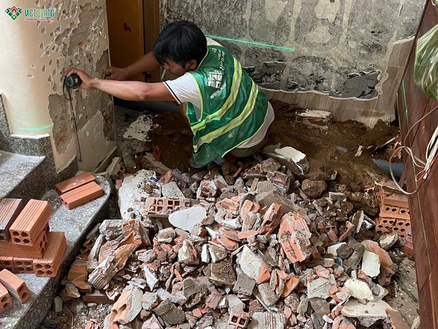 Sửa chữa nhà phố 1 trệt 1 lầu 3x12m phường An Hội Đông