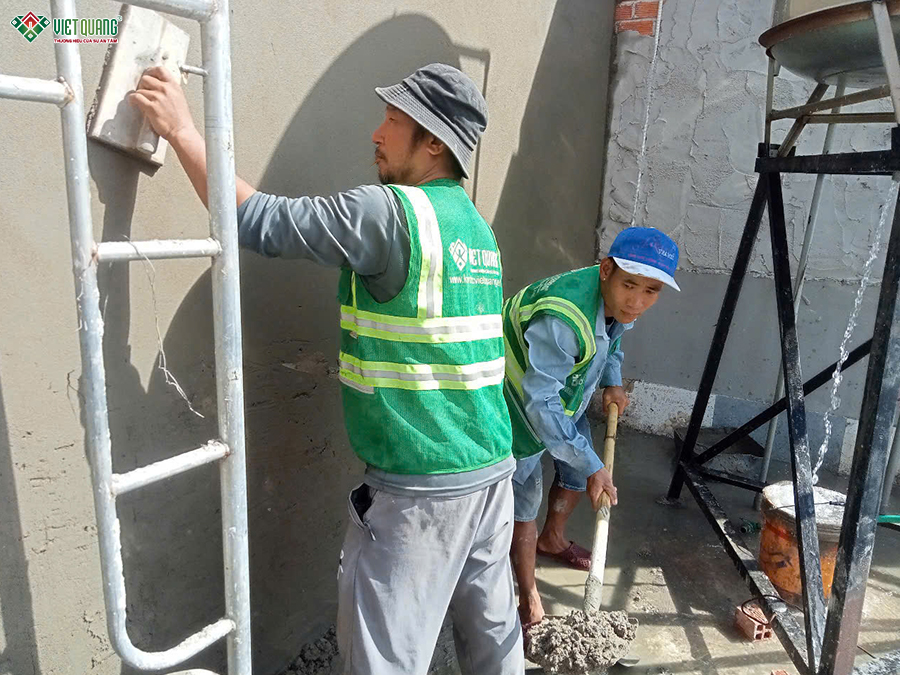 Thi công sửa chữa nhà phố 3 tầng 4x7m chị Kiều phường Bảy Hiền