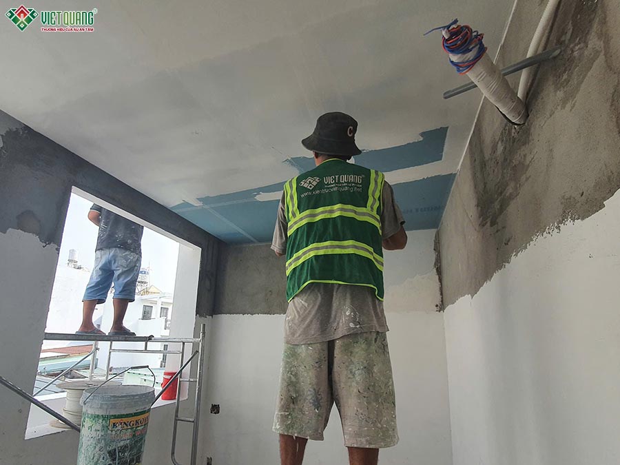 Thi công sửa chữa nhà phố 3 tầng 4x7m chị Kiều phường Bảy Hiền