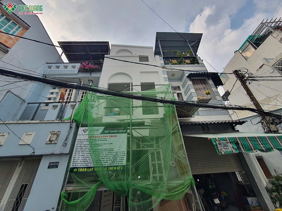 Thi công sửa chữa nhà phố 3 tầng 4x7m chị Kiều phường Bảy Hiền