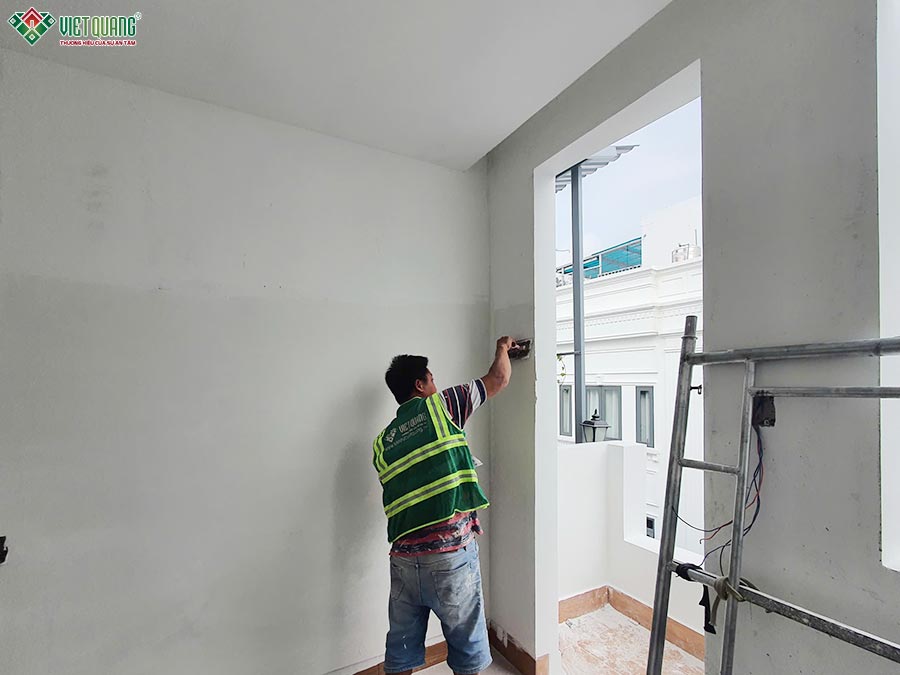 Thi công sửa chữa nhà phố 3 tầng 4x7m chị Kiều phường Bảy Hiền