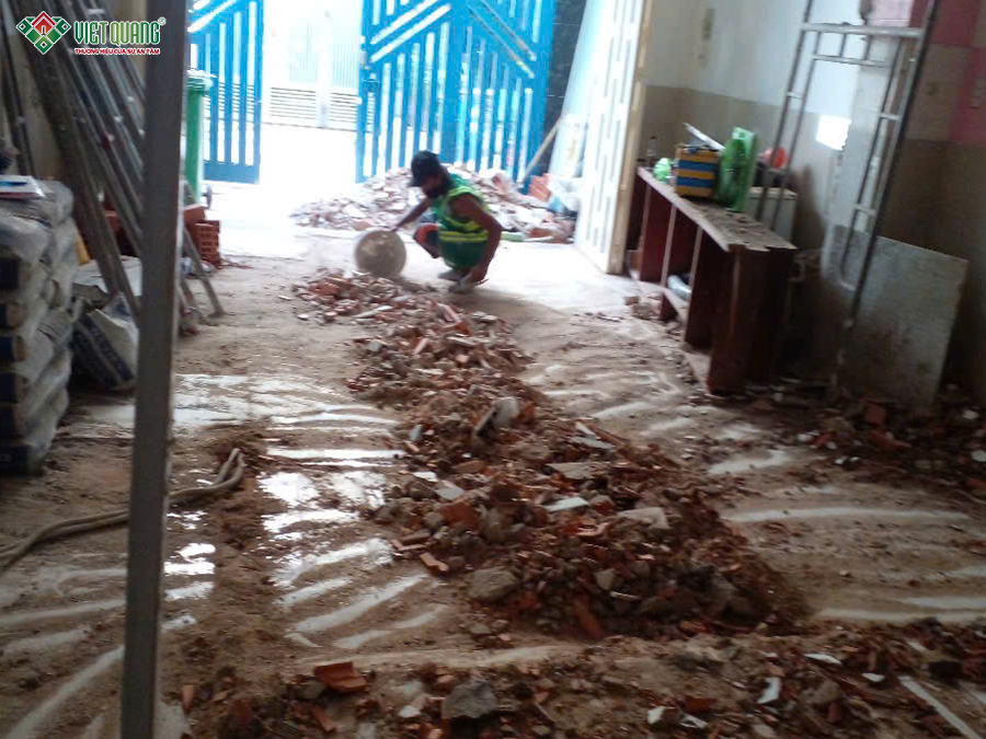 Thi công tháo dỡ nhà 3 tầng 5x15m