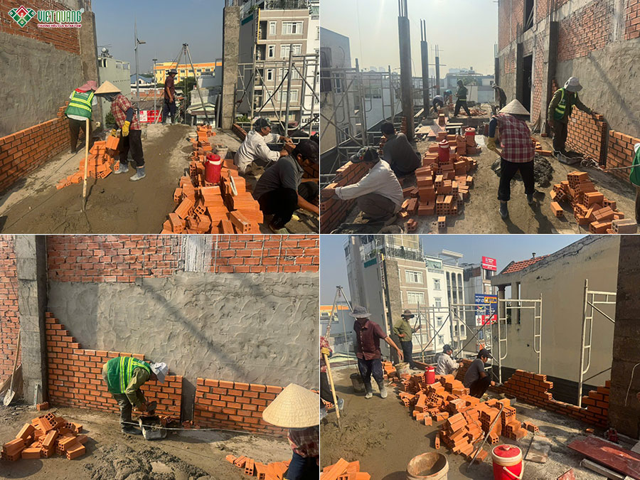 Thi công xây dựng nhà 7 tầng 5x18m tân cổ điển
