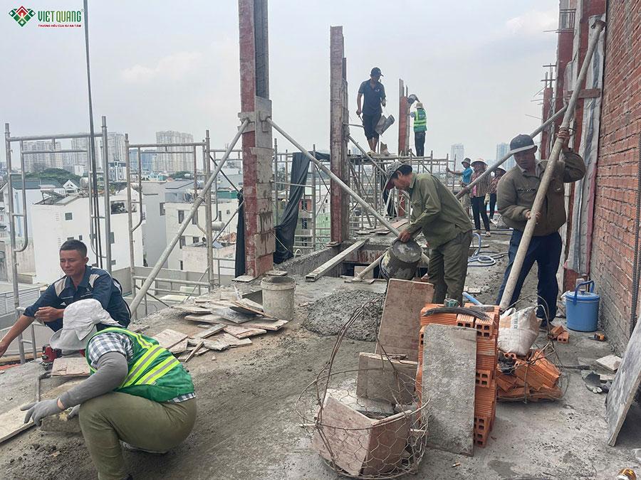 Thi công xây dựng nhà 7 tầng 5x18m tân cổ điển