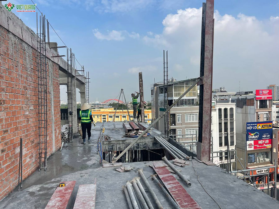 Thi công xây dựng nhà 7 tầng 5x18m tân cổ điển