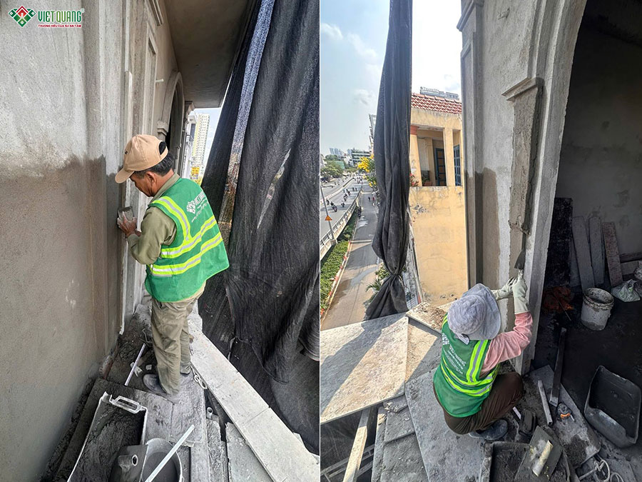 Thi công xây dựng nhà 7 tầng 5x18m tân cổ điển