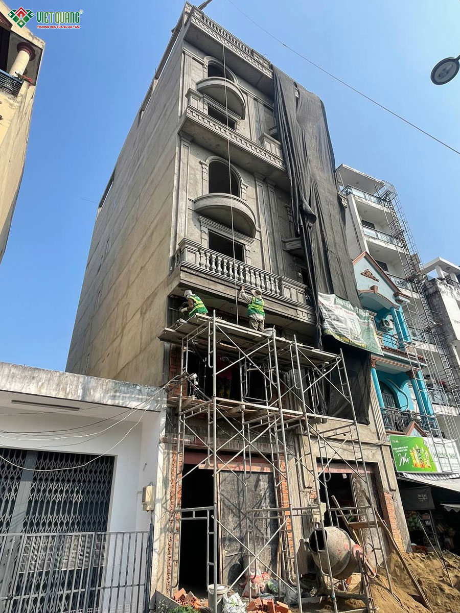 Thi công xây dựng nhà 7 tầng 5x18m tân cổ điển