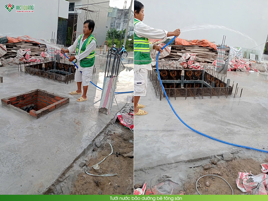 Thi công xây nhà 1 trệt 1 lửng 3 lầu sân thượng 5x22m