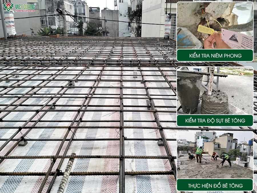 Thi công xây nhà 1 trệt 1 lửng 3 lầu sân thượng 5x22m