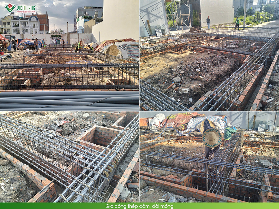 Thi công xây nhà 1 trệt 1 lửng 3 lầu sân thượng 5x22m