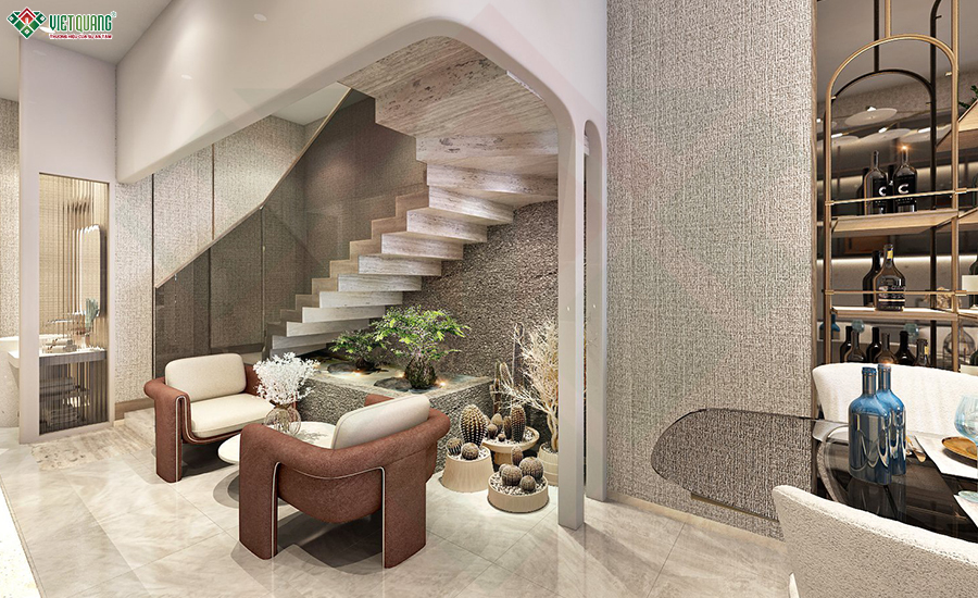 Thiết kế nội thất nhà 3 tầng 4x27m