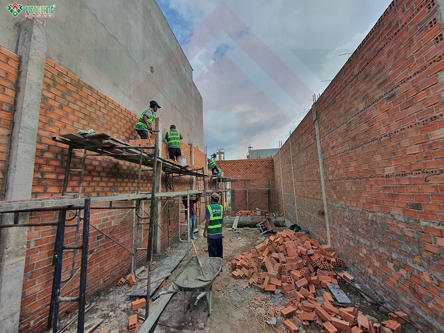 Thiết kế thi công trọn gói nhà 1 tầng 5x20m anh Tùng xã Bình Mỹ