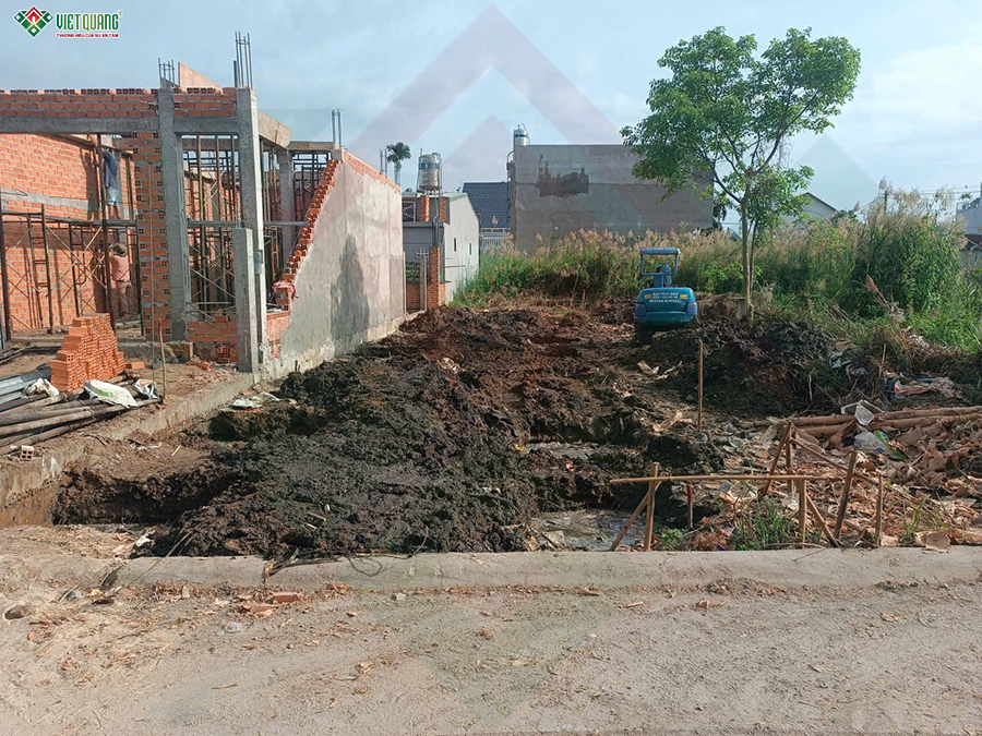 Thiết kế thi công trọn gói nhà 1 tầng 5x20m anh Tùng xã Bình Mỹ