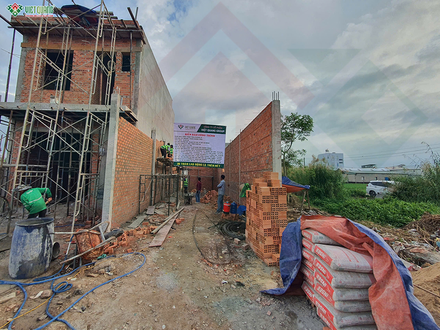 Thiết kế thi công trọn gói nhà 1 tầng 5x20m anh Tùng xã Bình Mỹ