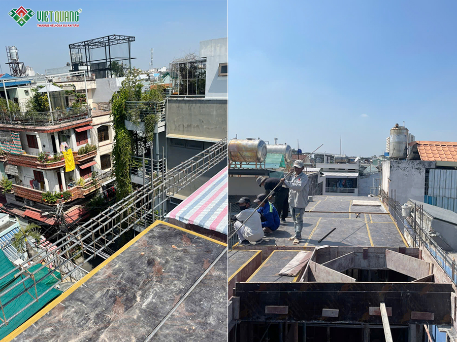 Cải tạo nâng tầng nhà 4 tầng sân thượng 4x18m phường Tân Hòa