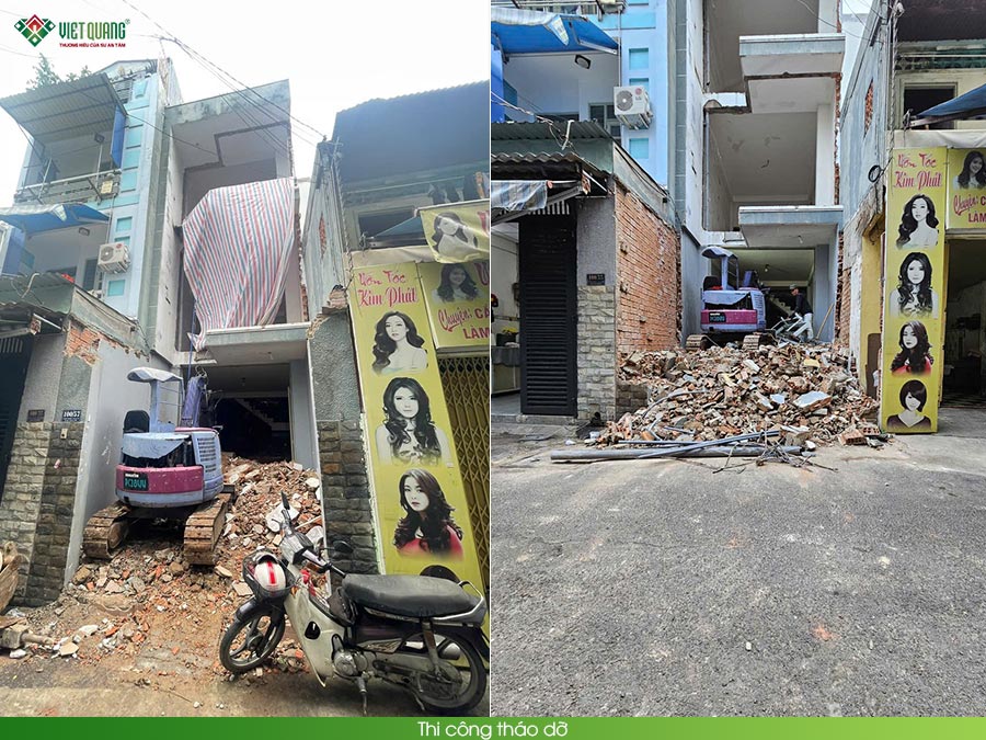 Cải tạo nâng tầng nhà 4 tầng sân thượng 4x18m phường Tân Hòa