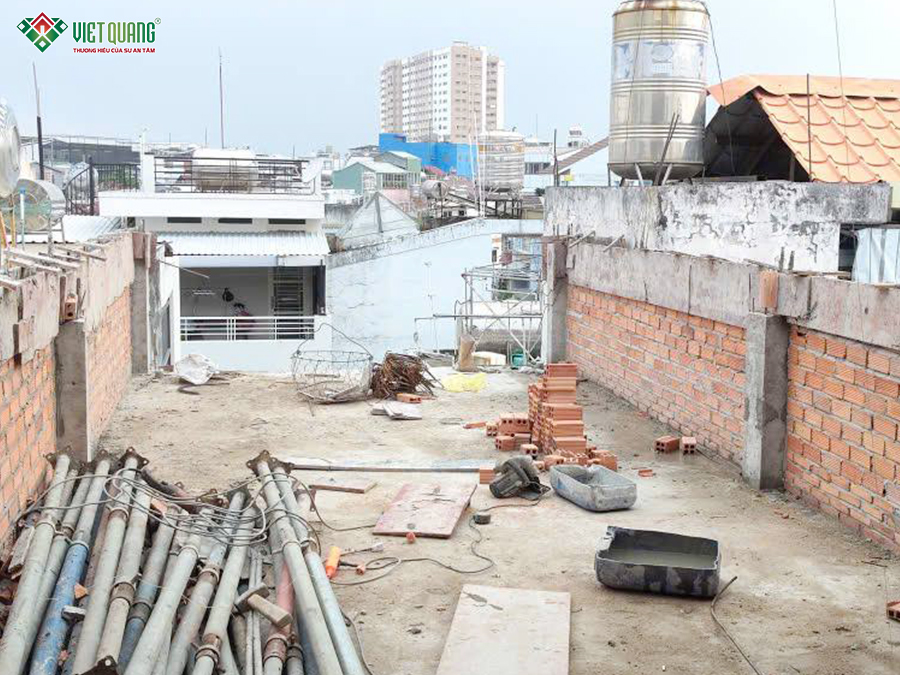 Cải tạo nâng tầng nhà 4 tầng sân thượng 4x18m phường Tân Hòa