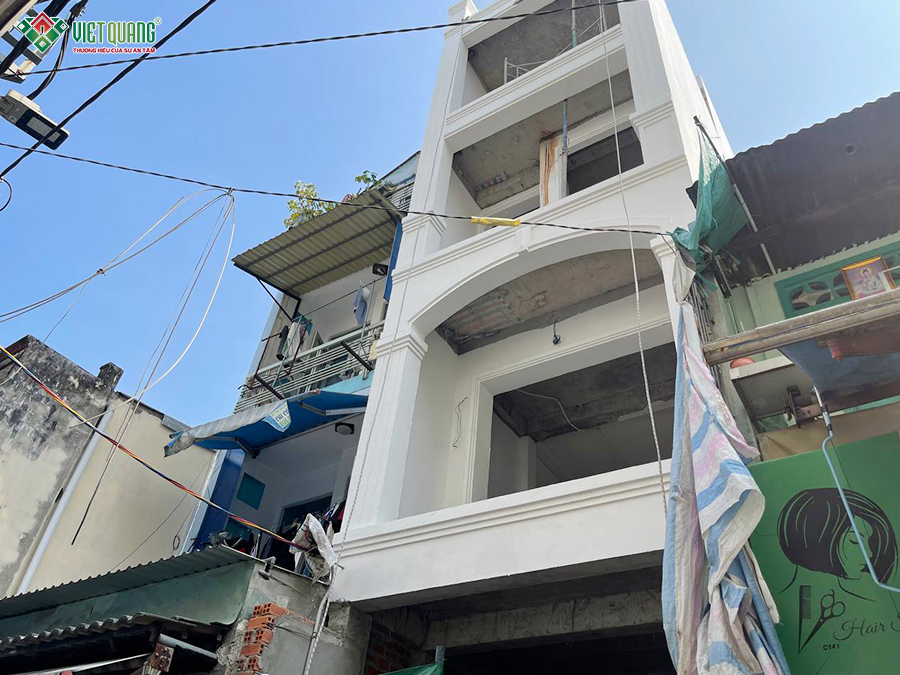Cải tạo nâng tầng nhà 4 tầng sân thượng 4x18m phường Tân Hòa