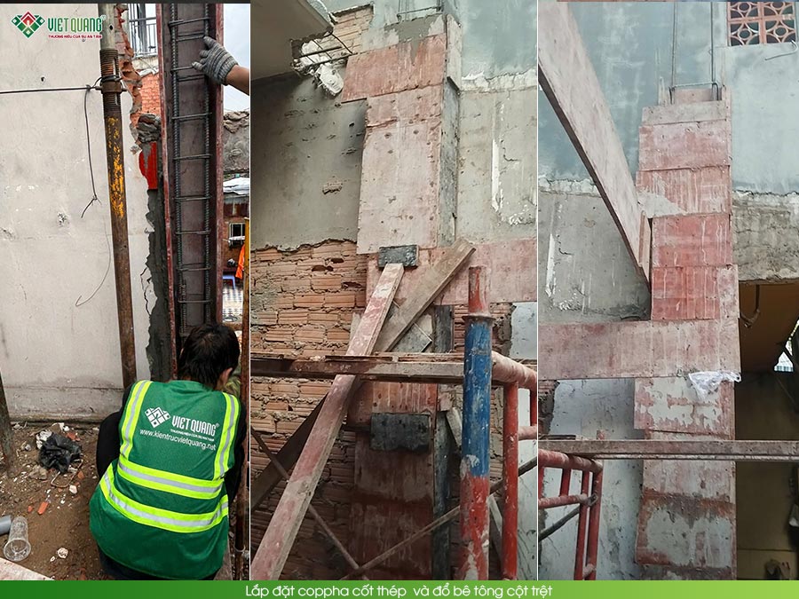 Cải tạo nâng tầng nhà 4 tầng sân thượng 4x18m phường Tân Hòa