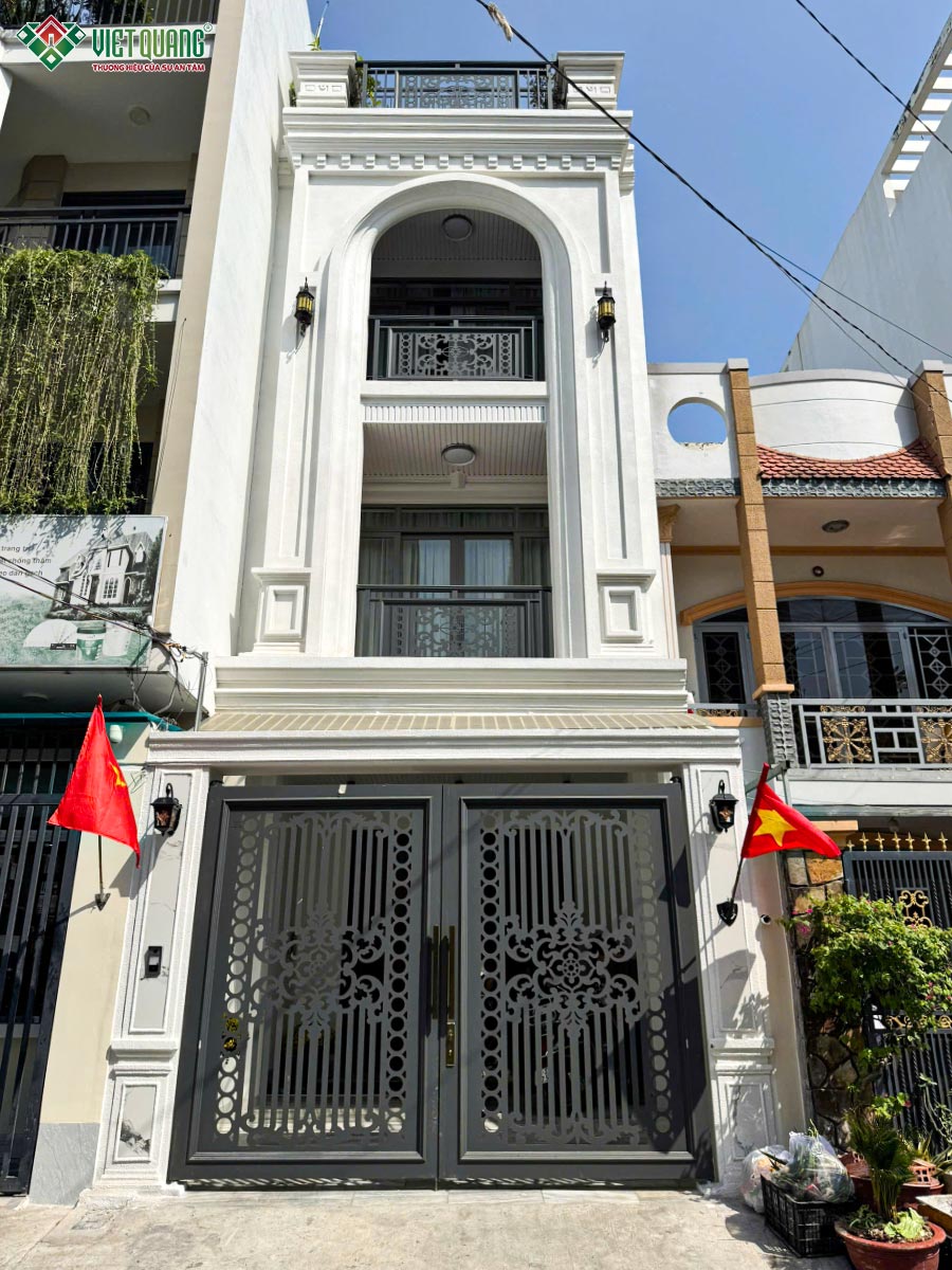 Xây dựng nhà phố 3 tầng 4.5x20m tân cổ điển cho gia đình chị Châu Phường Gò Vấp