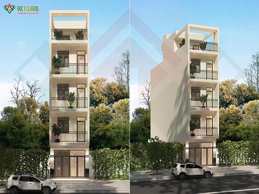 Khởi công xây dựng trọn gói nhà 4 tầng tum sân thượng