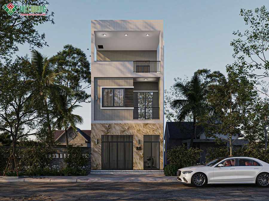 Mẫu thiết kế nhà 3 tầng 4x15m cô Bình phường Hòa Bình