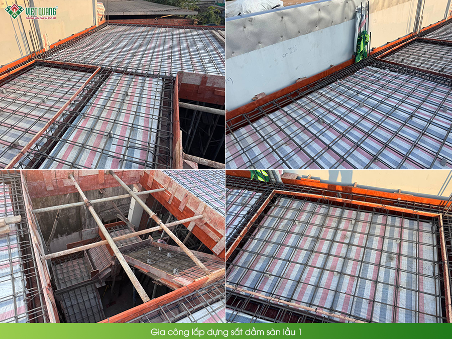 Thi công trọn gói nhà 1 trệt 1 lầu 6x22m
