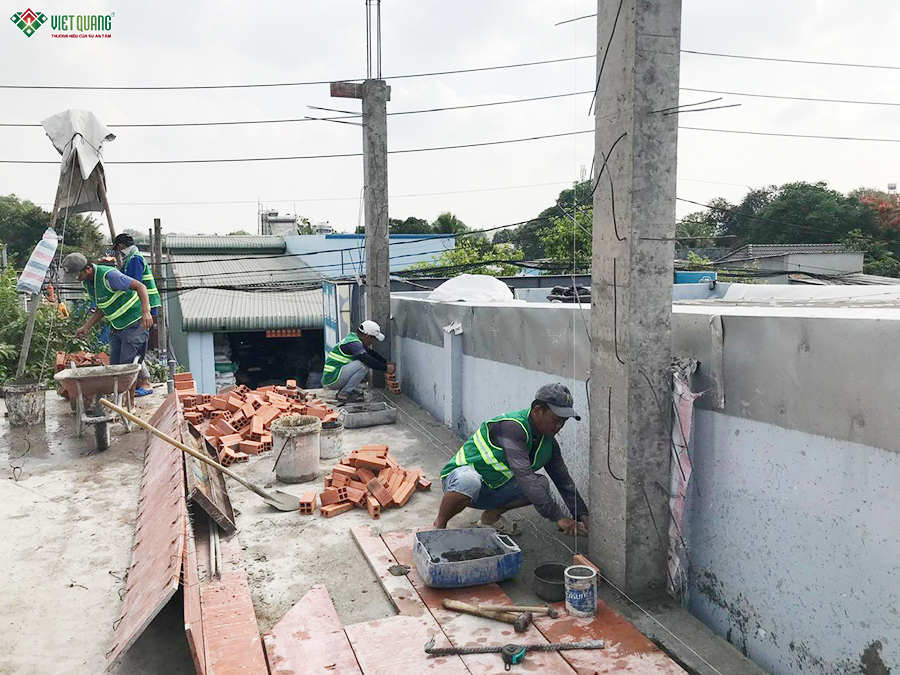 Thi công trọn gói nhà 1 trệt 1 lầu 6x22m