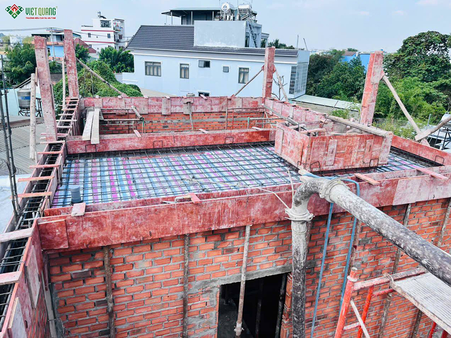 Thi công trọn gói nhà 1 trệt 1 lầu 6x22m