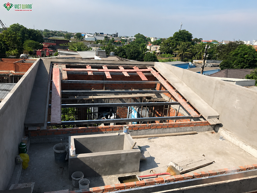 Thi công trọn gói nhà 1 trệt 1 lầu 6x22m