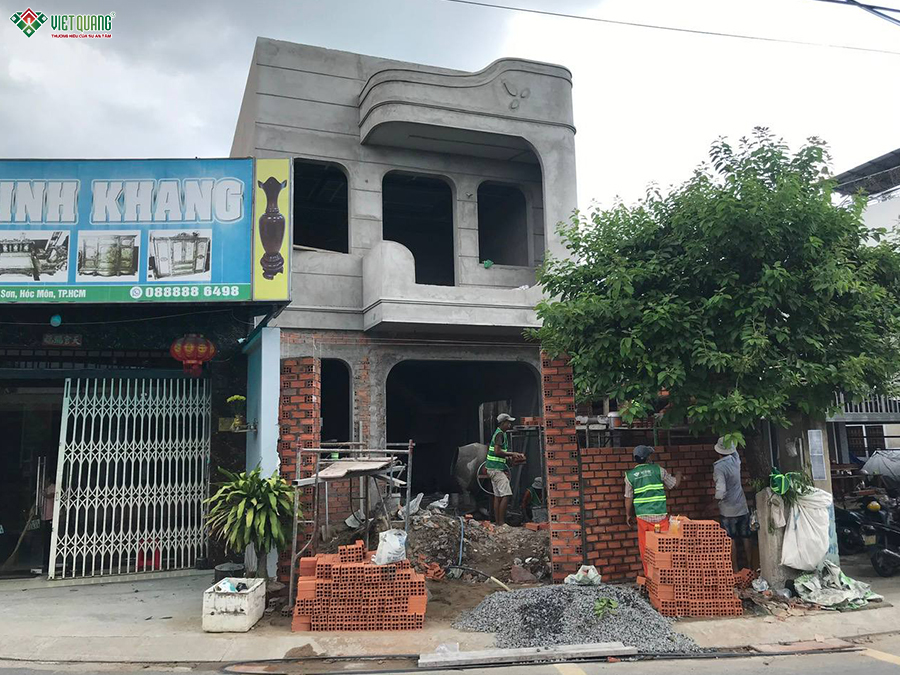 Thi công trọn gói nhà 1 trệt 1 lầu 6x22m