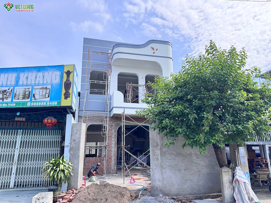 Thi công trọn gói nhà 1 trệt 1 lầu 6x22m