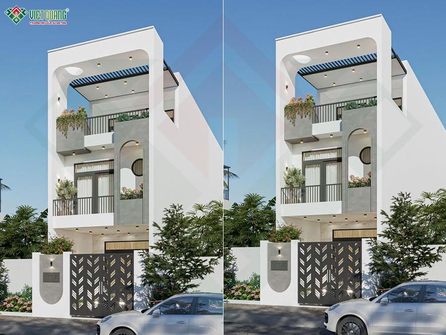 Mẫu thiết kế nhà 1 trệt 2 lầu 6x16m cho gia đình anh Lâm phường Thới An, TPHCM