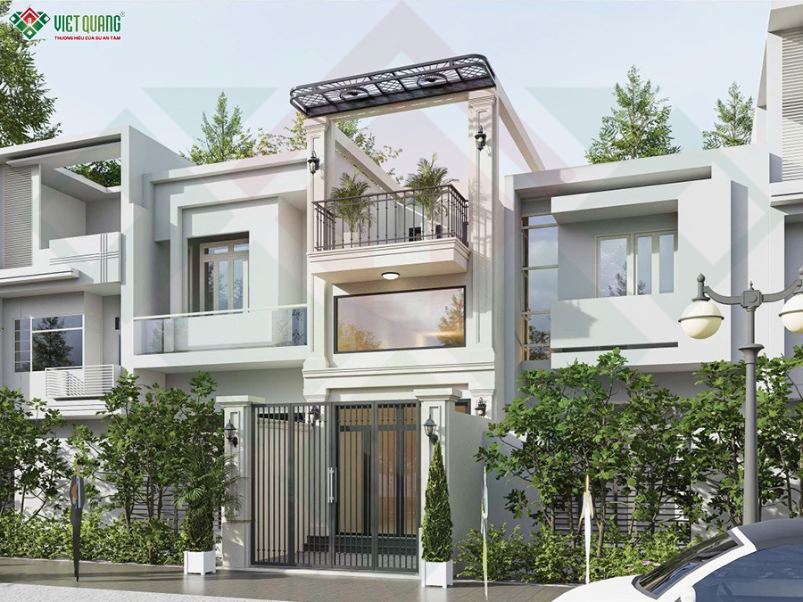 thiết kế nhà phố 3 tầng 5x18m