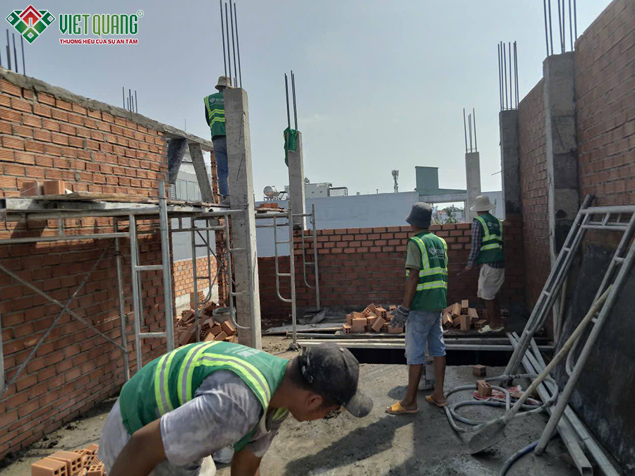 Xây dựng trọn gói nhà 1 trệt 2 lầu 6x16m Anh Lâm quận 12