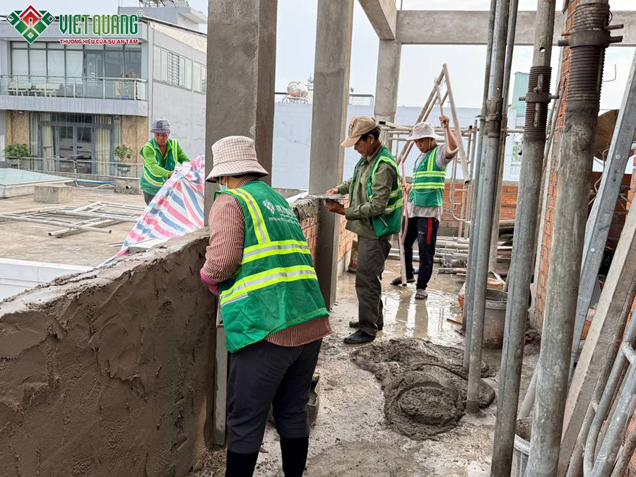 Xây dựng trọn gói nhà 1 trệt 2 lầu 6x16m Anh Lâm quận 12