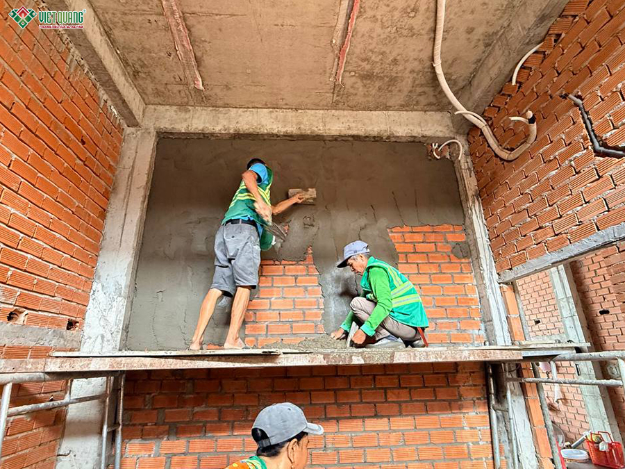 Xây dựng trọn gói nhà 1 trệt 2 lầu 6x16m Anh Lâm quận 12