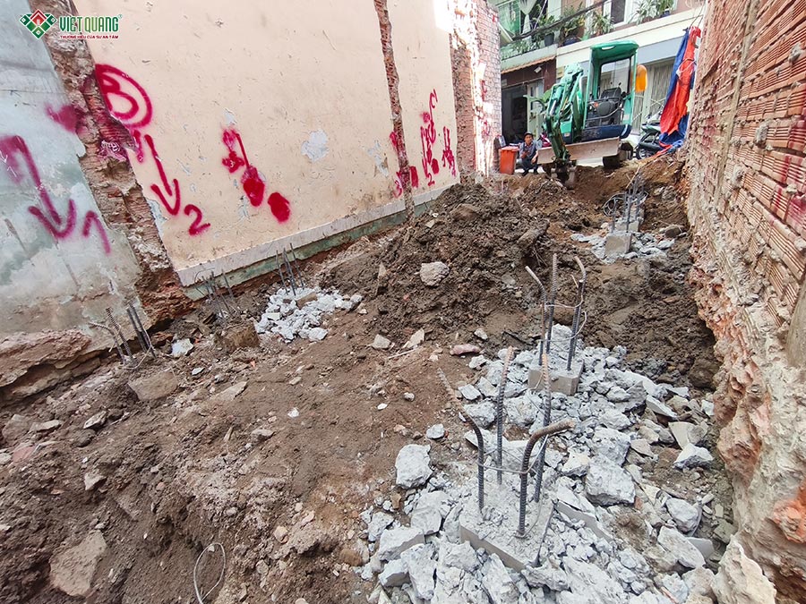 Xây dựng trọn gói nhà 5 tầng có lửng 4x12m