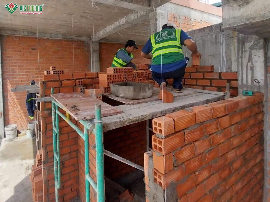 Xây dựng trọn gói nhà 5 tầng có lửng 4x12m