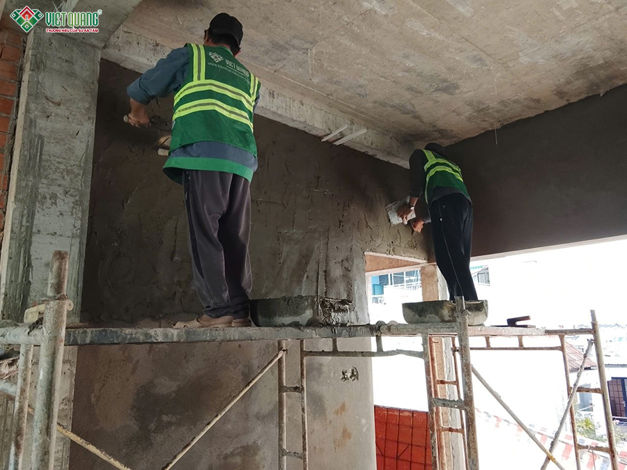 Xây dựng trọn gói nhà 5 tầng có lửng 4x12m