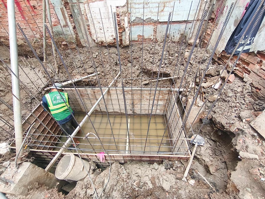 Xây dựng trọn gói nhà 5 tầng có lửng 4x12m