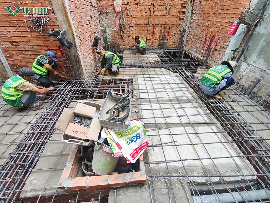 Xây dựng trọn gói nhà 5 tầng có lửng 4x12m