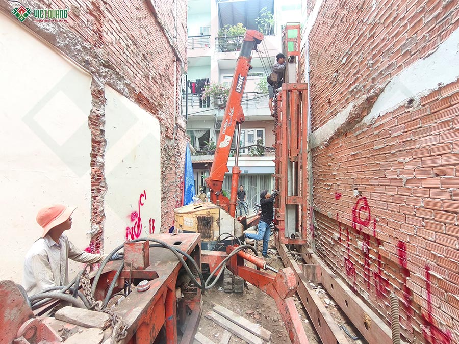 Xây dựng trọn gói nhà 5 tầng có lửng 4x12m