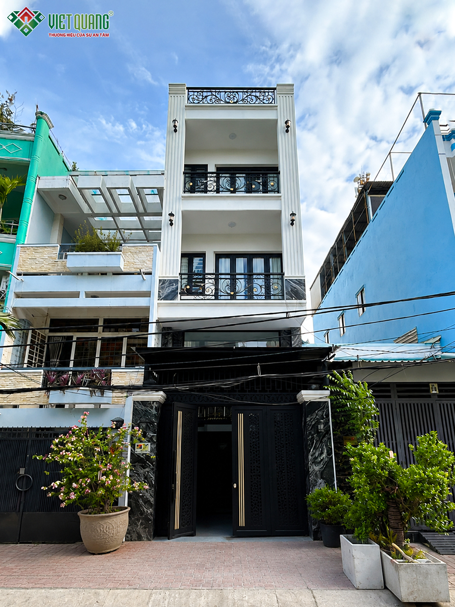 Nhật ký thi công sửa nhà trọn gói – Công trình nhà 1 trệt lửng 2 lầu tum sân thượng 4x15m chị Trang phường Bình Phú, TPHCM