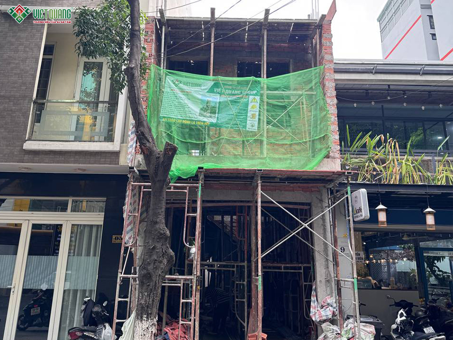 Thi công xây dựng nhà 1 trệt 3 lầu tum sân thượng 5x15m